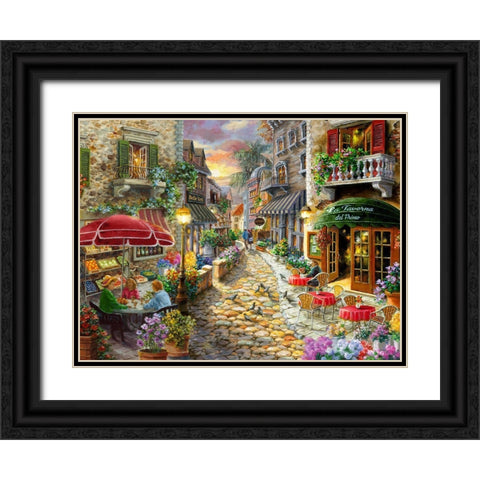 Early Evening in Avola Black Ornate Wood Framed Art Print with Double Matting by Boehme, Nicky