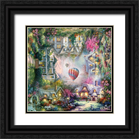 Home Black Ornate Wood Framed Art Print with Double Matting by Boehme, Nicky