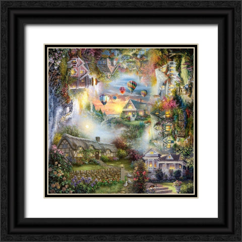 Nickyâ€™s Haven Black Ornate Wood Framed Art Print with Double Matting by Boehme, Nicky