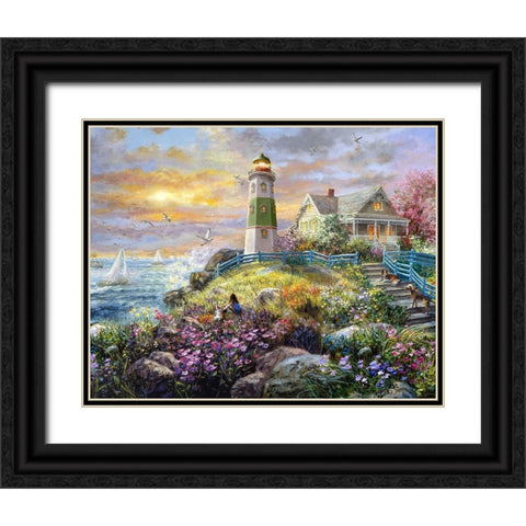 Watching the Sunset Black Ornate Wood Framed Art Print with Double Matting by Boehme, Nicky