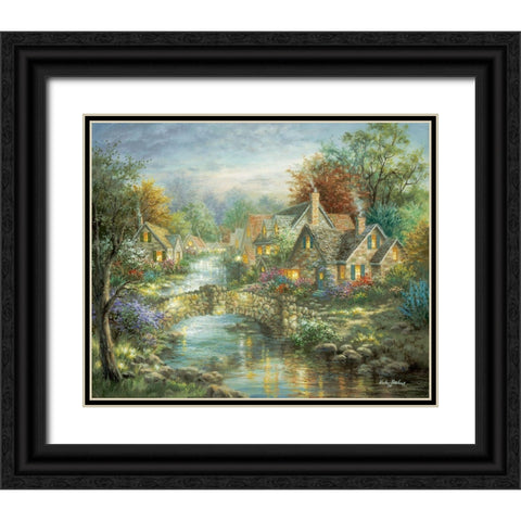 Stonehedge Bridge Black Ornate Wood Framed Art Print with Double Matting by Boehme, Nicky