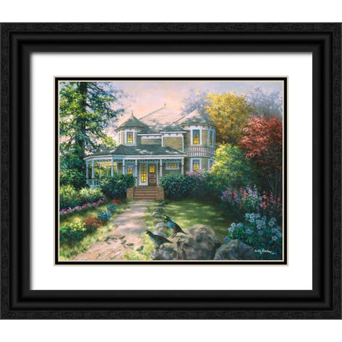 Victorian Interlude Black Ornate Wood Framed Art Print with Double Matting by Boehme, Nicky