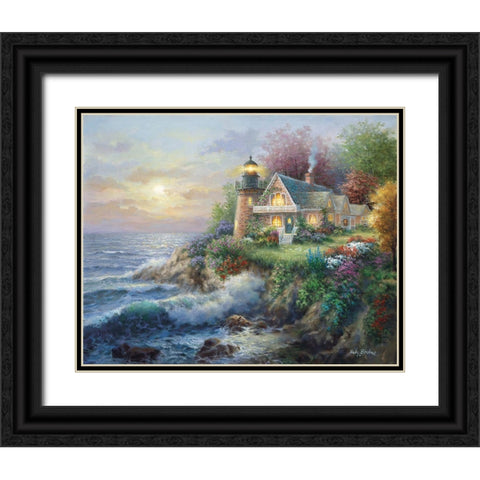 Guardian Of The Sea Black Ornate Wood Framed Art Print with Double Matting by Boehme, Nicky