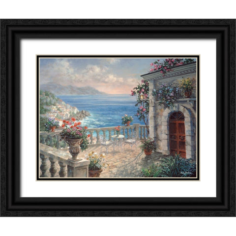 Mediterranean Elegance Black Ornate Wood Framed Art Print with Double Matting by Boehme, Nicky