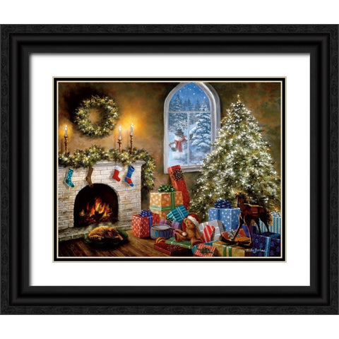 Not A Creature Was Stirring Black Ornate Wood Framed Art Print with Double Matting by Boehme, Nicky