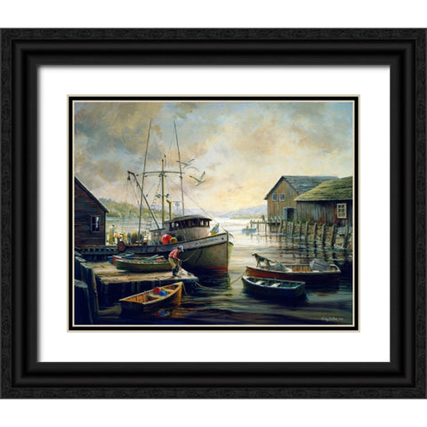 Anticipation Black Ornate Wood Framed Art Print with Double Matting by Boehme, Nicky