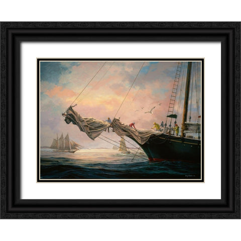 Star Of India Black Ornate Wood Framed Art Print with Double Matting by Boehme, Nicky