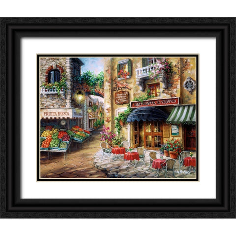 Buon Appetito Black Ornate Wood Framed Art Print with Double Matting by Boehme, Nicky