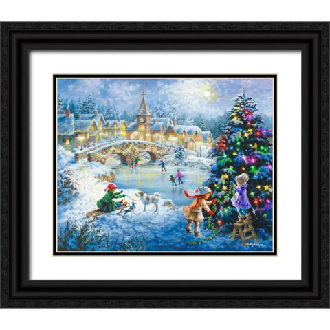 Joyful Celebration Black Ornate Wood Framed Art Print with Double Matting by Boehme, Nicky