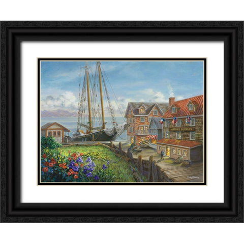 Marine Supplies Black Ornate Wood Framed Art Print with Double Matting by Boehme, Nicky