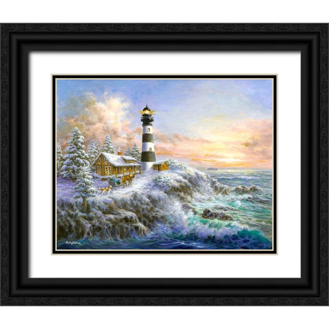 Winter Majesty Black Ornate Wood Framed Art Print with Double Matting by Boehme, Nicky