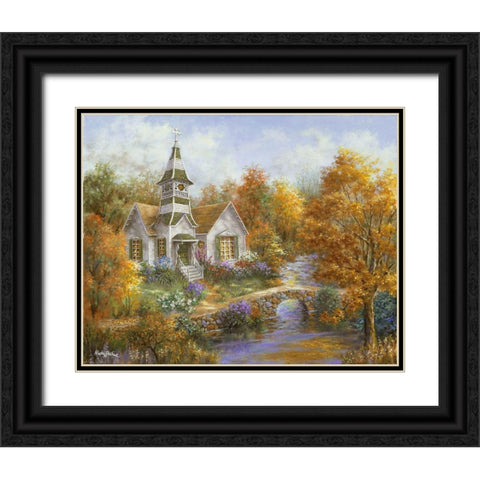 Autumn Worship Black Ornate Wood Framed Art Print with Double Matting by Boehme, Nicky