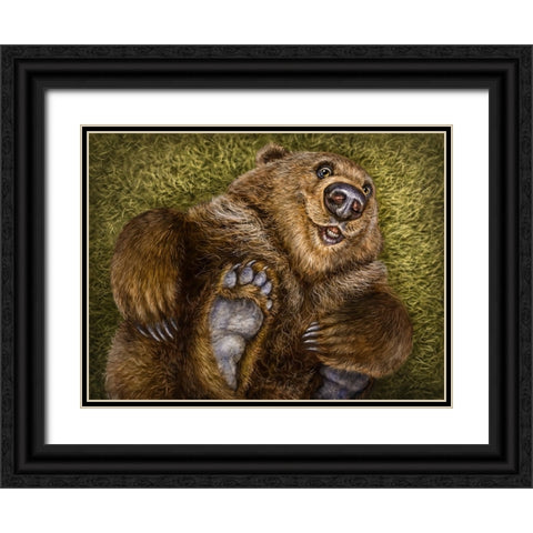 Happy Baby Black Ornate Wood Framed Art Print with Double Matting by LaMontagne, Patrick