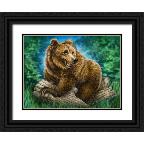 Brown Bea Beauty Black Ornate Wood Framed Art Print with Double Matting by LaMontagne, Patrick