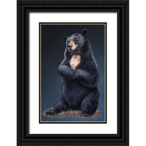 Sitting Pretty Black Ornate Wood Framed Art Print with Double Matting by LaMontagne, Patrick