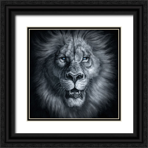 Sire Black Ornate Wood Framed Art Print with Double Matting by LaMontagne, Patrick