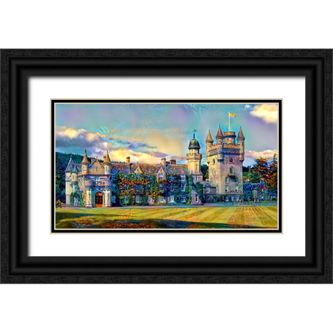 Aberdeenshire Scotland Balmoral Castle Black Ornate Wood Framed Art Print with Double Matting by Gavidia, Pedro