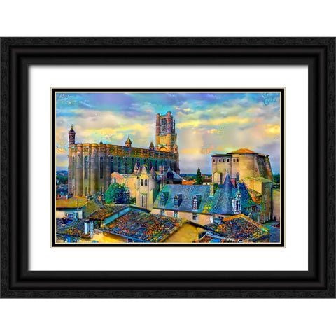 Albi France Cathedral Basilica of Saint Cecilia Black Ornate Wood Framed Art Print with Double Matting by Gavidia, Pedro