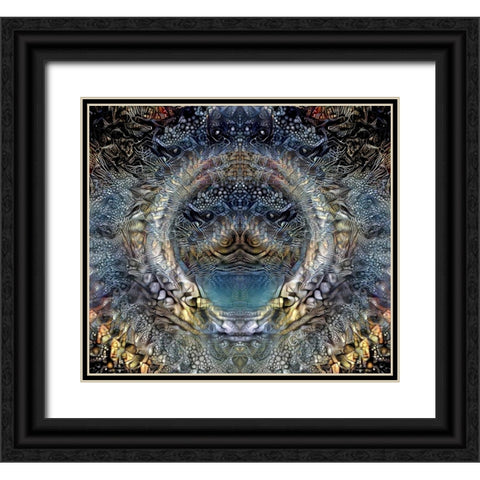 Circle of Life Black Ornate Wood Framed Art Print with Double Matting by Gavidia, Pedro