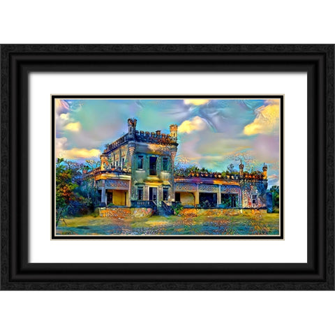 El Mante Tamaulipas Mexico Castle of Nueva Apolonia Black Ornate Wood Framed Art Print with Double Matting by Gavidia, Pedro