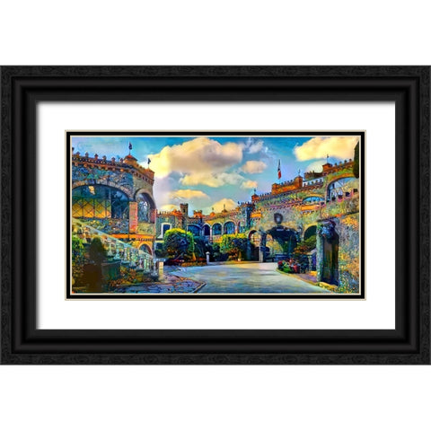 Guanajuato Mexico Castillo de Santa Cecilia interior Black Ornate Wood Framed Art Print with Double Matting by Gavidia, Pedro