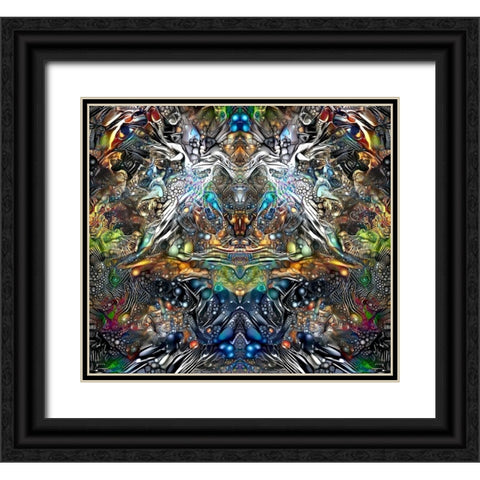 Khepri Black Ornate Wood Framed Art Print with Double Matting by Gavidia, Pedro
