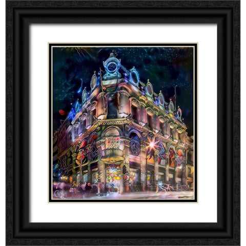 Mexico City Estanquillo Museum Black Ornate Wood Framed Art Print with Double Matting by Gavidia, Pedro