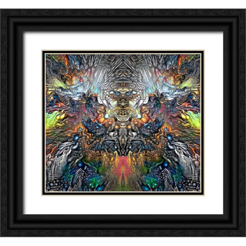 Samael Black Ornate Wood Framed Art Print with Double Matting by Gavidia, Pedro