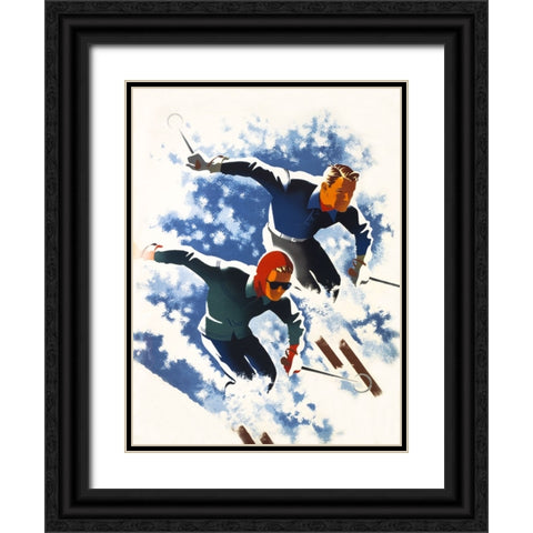 Jantzen by Binder Black Ornate Wood Framed Art Print with Double Matting by Print Collection