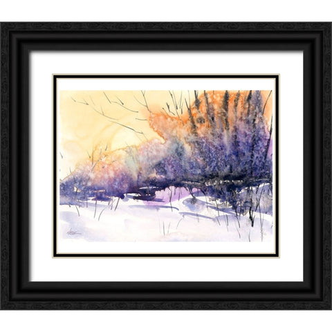 Frost Bite Black Ornate Wood Framed Art Print with Double Matting by Randy Noble Fine Art