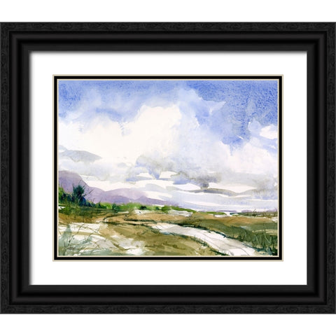 Sand Path Black Ornate Wood Framed Art Print with Double Matting by Randy Noble Fine Art