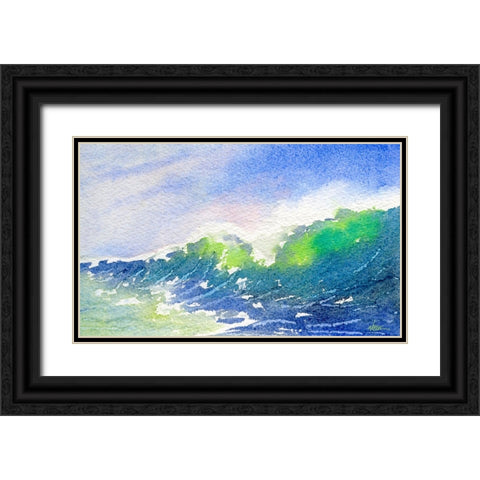 Curl Black Ornate Wood Framed Art Print with Double Matting by Randy Noble Fine Art