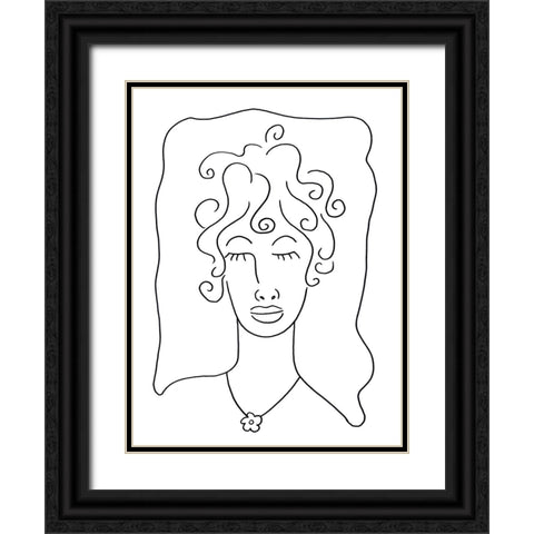 Outline 1 Black Ornate Wood Framed Art Print with Double Matting by Randy Noble Fine Art