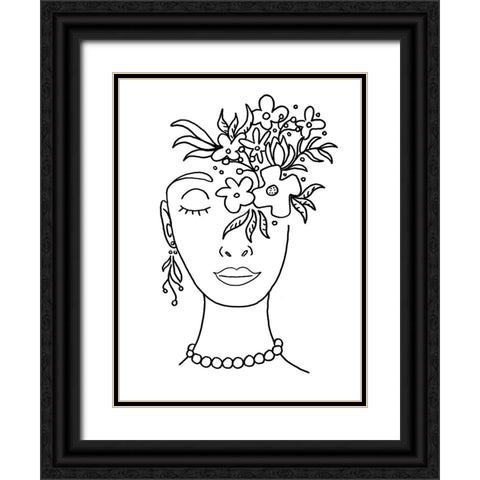 Outline 2 Black Ornate Wood Framed Art Print with Double Matting by Randy Noble Fine Art