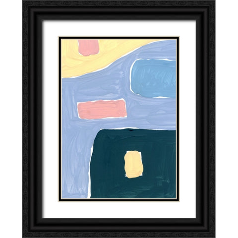 Pastel Palette 1 Black Ornate Wood Framed Art Print with Double Matting by Randy Noble Fine Art