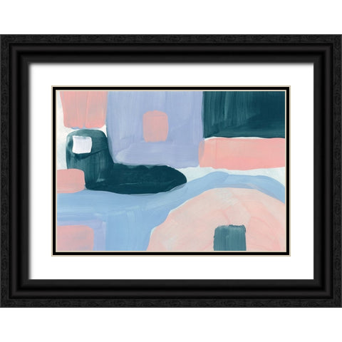 Pastel Palette 5 Black Ornate Wood Framed Art Print with Double Matting by Randy Noble Fine Art