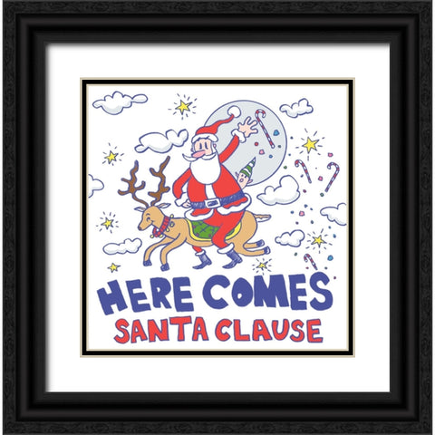 Santas Treats Final Black Ornate Wood Framed Art Print with Double Matting by Randy Noble Fine Art