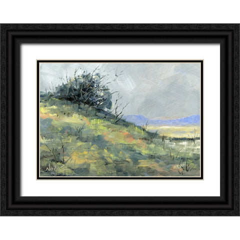 Purple Mountains 2 Black Ornate Wood Framed Art Print with Double Matting by Randy Noble Fine Art