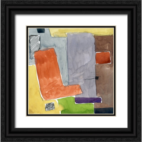 Color Purge Black Ornate Wood Framed Art Print with Double Matting by Randy Noble Fine Art