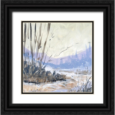 Snow Bliss Black Ornate Wood Framed Art Print with Double Matting by Randy Noble Fine Art