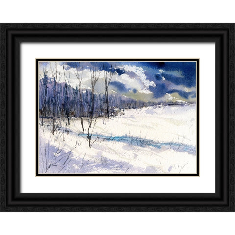 Back Trail Black Ornate Wood Framed Art Print with Double Matting by Randy Noble Fine Art