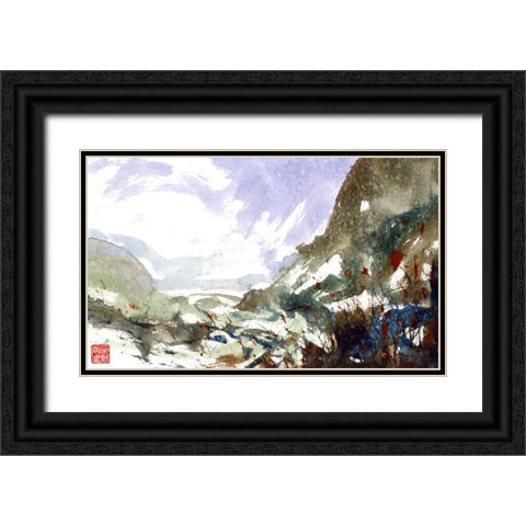Superior Valley Black Ornate Wood Framed Art Print with Double Matting by Randy Noble Fine Art