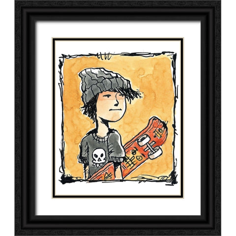 Skate Park Black Ornate Wood Framed Art Print with Double Matting by Randy Noble Fine Art