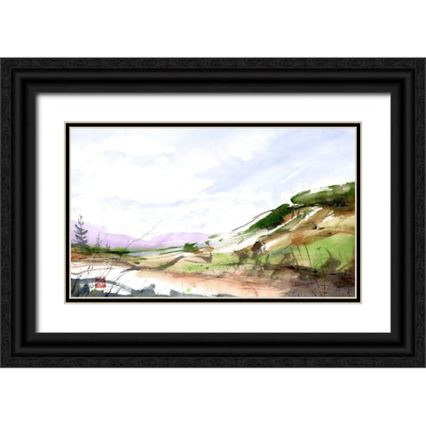 Observation Point Black Ornate Wood Framed Art Print with Double Matting by Randy Noble Fine Art