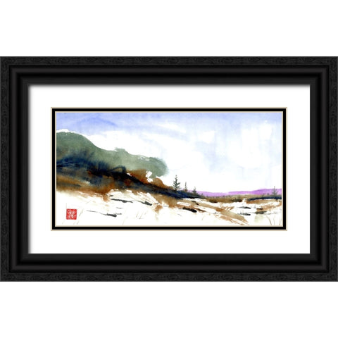 Sequential Snow Black Ornate Wood Framed Art Print with Double Matting by Randy Noble Fine Art
