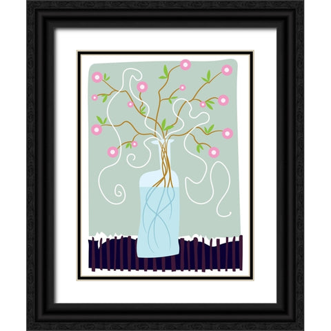 Modern Romance-01 Black Ornate Wood Framed Art Print with Double Matting by Randy Noble Fine Art