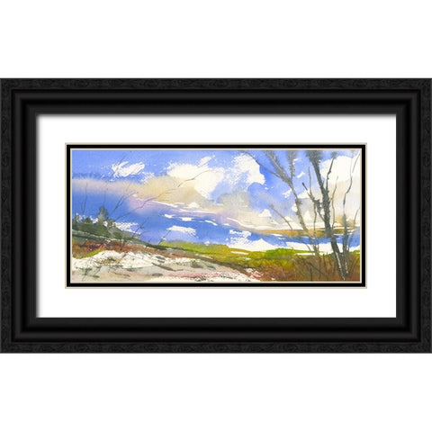 Clear Lake Pass Black Ornate Wood Framed Art Print with Double Matting by Randy Noble Fine Art