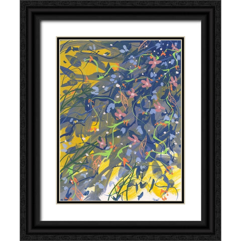 Flower Bed Black Ornate Wood Framed Art Print with Double Matting by Randy Noble Fine Art