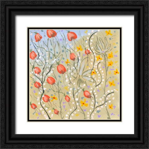 Fashions Garden Black Ornate Wood Framed Art Print with Double Matting by Randy Noble Fine Art