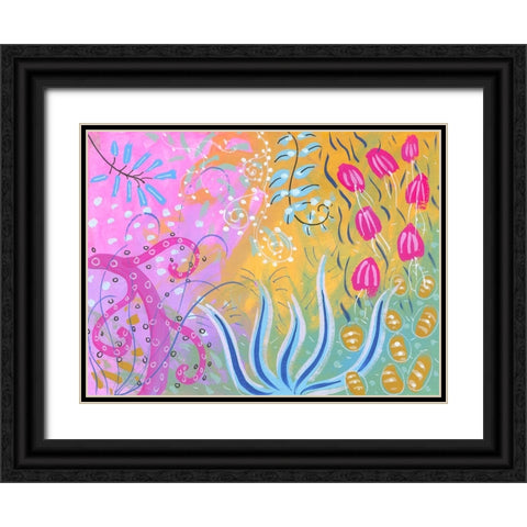 Garden Glory Black Ornate Wood Framed Art Print with Double Matting by Randy Noble Fine Art